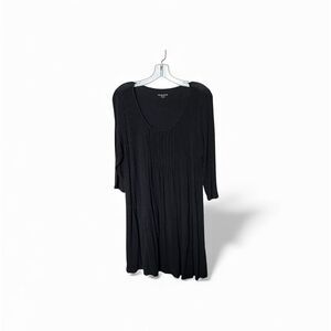 Eileen Fisher System Charcoal Gray Knit 3/4 Sleeve Dress Size Petite Large